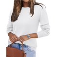 thumbnail image 1 of Zeagoo Womens Fall Sweaters Long Sleeve Tops Classic Crew Neck Pullover Sweaters Loose Dressy Blue Basic Tops, 1 of 6