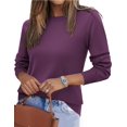 thumbnail image 1 of Zeagoo Womens Fall Sweaters Long Sleeve Tops Classic Crew Neck Pullover Sweaters Loose Dressy Blue Basic Tops, 1 of 6