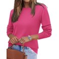 thumbnail image 1 of Zeagoo Womens Fall Sweaters Long Sleeve Tops Classic Crew Neck Pullover Sweaters Loose Dressy Blue Basic Tops, 1 of 6