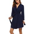 thumbnail image 1 of Zeagoo Womens Knit Bathrobe Thin Robes Soft Cozy Sleepwear Lightweight Robe, 1 of 6