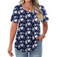 thumbnail image 1 of Zeagoo Womens Plus Size Tops Tunic Short Sleeve Crew Neck Shirts Casual Summer Blouse, 1 of 6