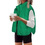 JIKE Zeagoo Womens Puffer Vest Ladies Sleeveless Zip Up Outerwear Warm Puffer Lightweight Down all Winter Jackets Coats 2024
