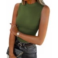 thumbnail image 1 of Zeagoo Womens Sleeveless Mock Turtleneck Tank Tops Slim Fit Stretch Ribbed Tops Casual Basic Layering Shirts, 1 of 7
