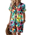 thumbnail image 1 of Zeagoo Womens Summer Shirt Dress Short Sleeve Floral Shift Dress Casual Loose Flowy Beach Sundress with Pockets, 1 of 6