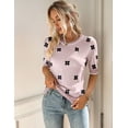 thumbnail image 1 of Zeagoo Womens Summer Sweater Short Sleeve Crew Neck Loose Fit Soft Lightweight Casual Pullover Tops Trendy Outfits, 1 of 4