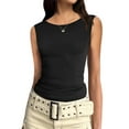 thumbnail image 1 of Zeagoo Womens Summer Tops Casual Going Out Tops Slim Fit Sleeveless Crop Basic Tops Crew Neck Tight Y2k Tops 2025, 1 of 6