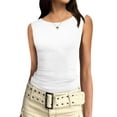 thumbnail image 1 of Zeagoo Womens Summer Tops Casual Going Out Tops Slim Fit Sleeveless Crop Basic Tops Crew Neck Tight Y2k Tops 2025, 1 of 6