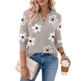 thumbnail image 1 of Zeagoo Womens Sweaters Fall V Neck Long Sleeve Tops Business Casual, 1 of 6