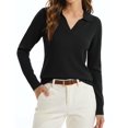 thumbnail image 1 of Zeagoo Womens Sweaters Long Sleeve Polo Shirts V Neck Business Casual Tops Knit Pullover Fall, 1 of 6