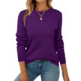 thumbnail image 1 of Zeagoo Womens Sweaters Long Sleeve Tops Crew Neck Knit Pullover Sweaters Fall Fashion Dressy Casual Basic Clothes, 1 of 6
