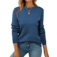 thumbnail image 1 of Zeagoo Womens Sweaters Long Sleeve Tops Crew Neck Knit Pullover Sweaters Fall Fashion Dressy Casual Basic Clothes, 1 of 6