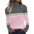 thumbnail image 1 of Zeagoo Womens Sweaters Turtleneck Cable Knit Long Sleeve Pullover Cute Fitted Trendy Basic Fall Winter Tops, 1 of 5
