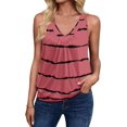 thumbnail image 1 of Zeagoo Womens Tank Tops Loose Fit V Neck Ruched Sleeveless Tops Casual Basic Banded Shirts S-XXL, 1 of 5