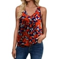 thumbnail image 1 of Zeagoo Womens Tank Tops Loose Fit V Neck Ruched Sleeveless Tops Casual Basic Banded Shirts S-XXL, 1 of 5