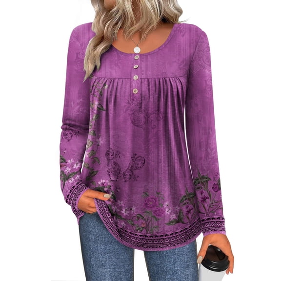 Zeagoo Womens Tunic Tops Leopard Long Sleeve Loose Fit T Shirts Pleated Casual Blouses for Leggings Plus Size