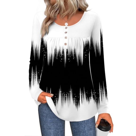 Zeagoo Womens Tunic Tops Leopard Long Sleeve Loose Fit T Shirts Pleated Casual Blouses for Leggings Plus Size