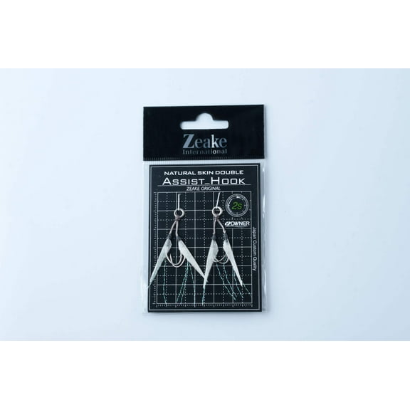 Zeake Original Natural Skin Double Assist Hook for Micro Jigging and Super Light Jigging