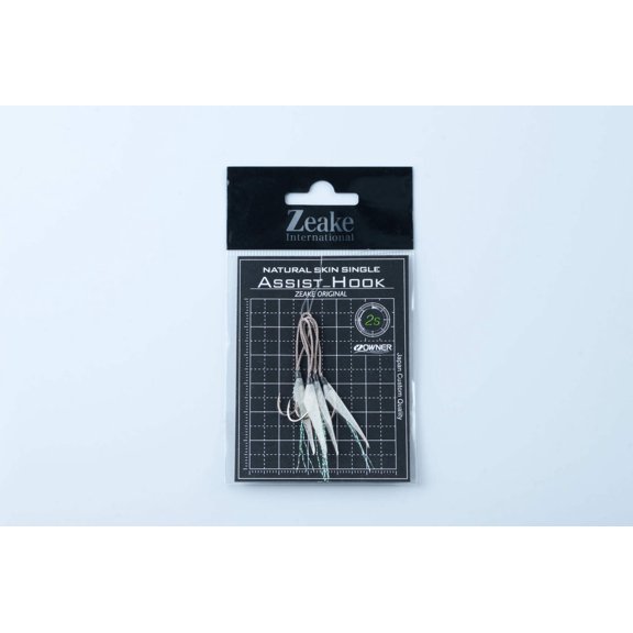 Zeake Original Natural Skin Single Assist Hook for Micro Jigging and Super Light Jigging