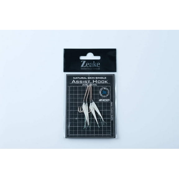 Zeake Original Natural Skin Single Assist Hook for Micro Jigging and Super Light Jigging