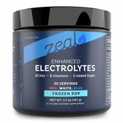 Zealot Electrolyte Powder - 30 Servings | Keto Electrolytes | Zero Sugar | Red White Blue Frozen Pop