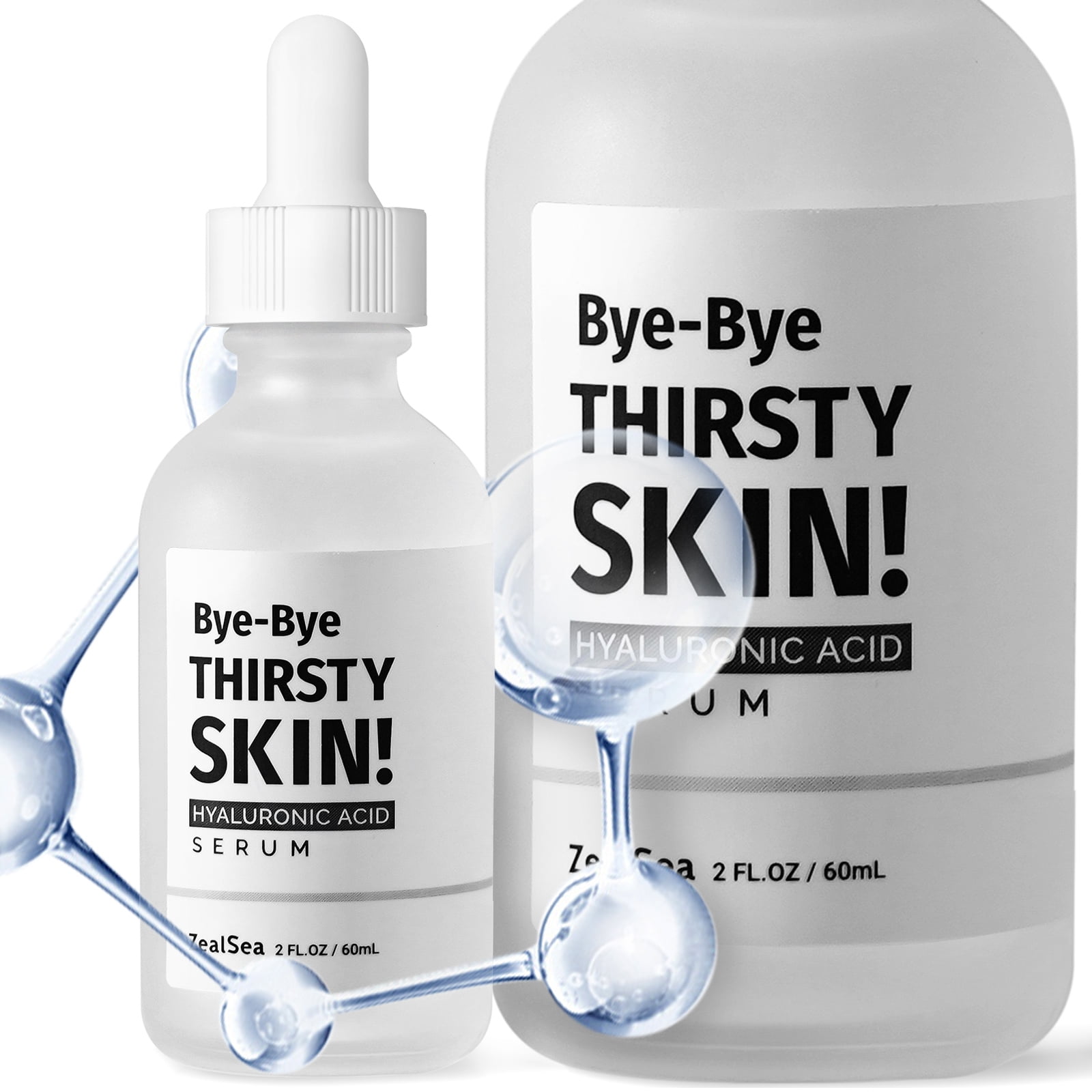 ZealSea 2Oz Pure Hyaluronic Acid Serum for Face, Hydrating Face