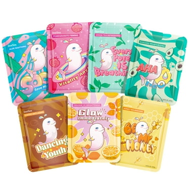 ZealSea 7 Pack Face Masks Beauty Sheet Mask for Kids Skin Care Facial Mask Girls Teen Women Spa Hydrating Face Mask Gift, for All Skin Types