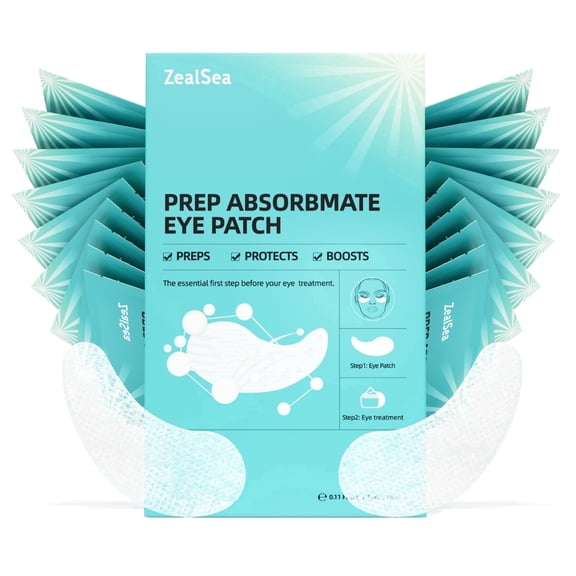 ZealSea Absorbmate Under Eye Patch-A Pioneering Eye Cream & Serum Absorption Booster, Prep the Delicate Eye Area for Barrier Strengthening, Hydrating, Soothing, Depuffing, Fade Dark Cirles, 18pairs