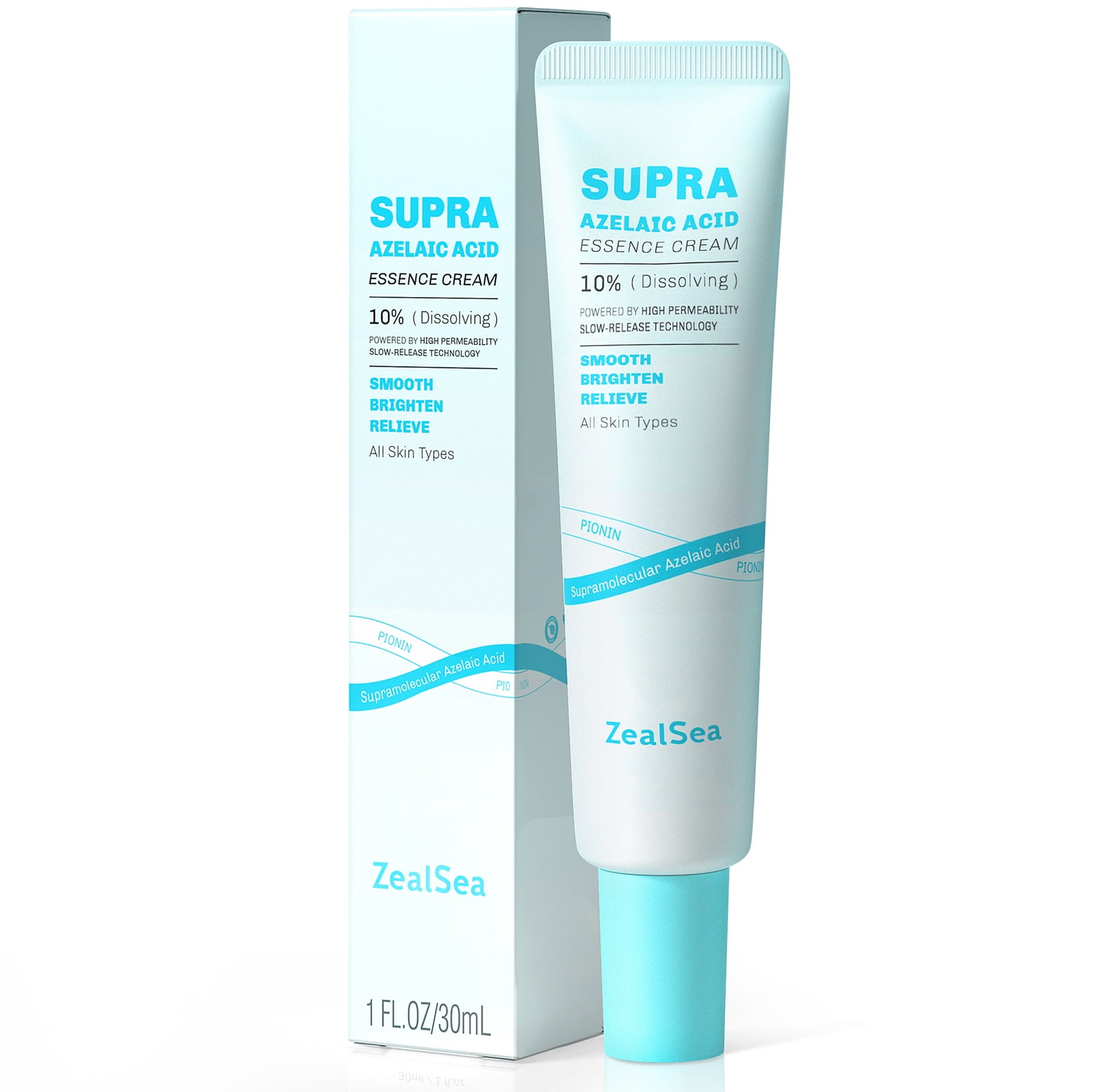 ZealSea Azelaic Acid 10 Facial Cream for Redness Relief, Rosacea