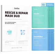 ZealSea Soothing Face Mask Beauty Sheet Skin Care Gift Set, Cicalix & Ceramidbar Facial Mask Set, Calming Strengthen & Restore Skin with Cica & Ceramides