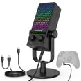 thumbnail image 1 of ZealSound Gaming Microphone for Xbox, PC & Mac, Noise Cancellation Streaming Mic with One Tap Mute, RGB Lighting, Monitoring, Gain Control, Condenser Mic for iPhone, Computer, Podcast, Gamer, YouTube, 1 of 10