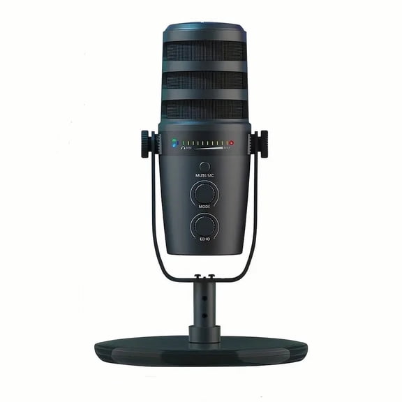 ZealSound Professional USB Condenser Microphone, Metal Reverb Noise Canceling, Headphone Output, Volume Control, Microphone Gain Control, Mute Button, for PC, Mac, Gaming PS 4&5