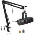thumbnail image 1 of ZealSound XLR/USB Dynamic Microphone for Gaming Podcast,Mic for iPhone Phone PC Computer Gaming Streaming Microphone with RGB Light,Mute Button,Mic Gain,Headphones Jack,Boom Arm Stand,Singing YouTube, 1 of 8