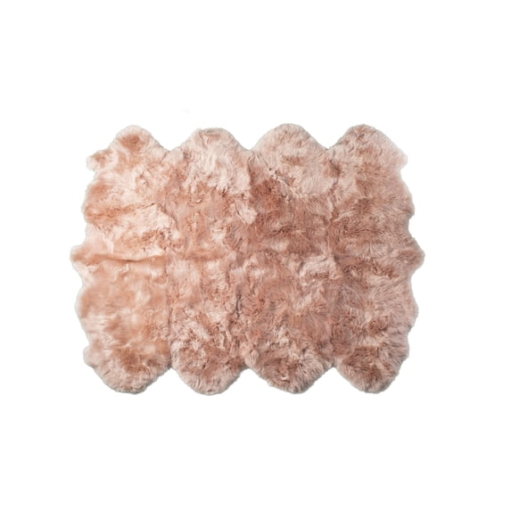 Natural New Zealand Sheepskin Octo Rug | Pink | 7'x5.5'
