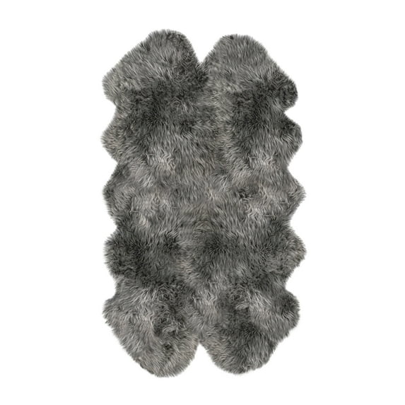 Natural New Zealand Sheepskin Quattro Rug | Grey | 4'x6'