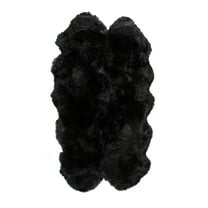 Natural New Zealand Sheepskin Quattro Rug | Black | 4'x6'