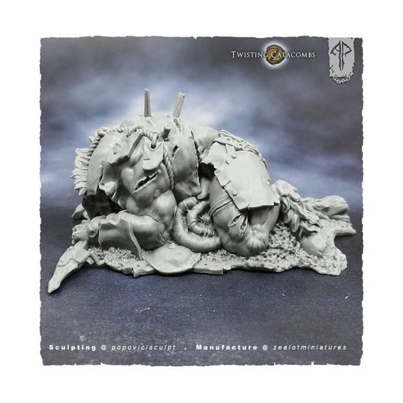 Zealot Miniatures Slain Minotaur New