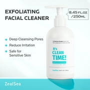 Zealsea 8.45 oz 2% Salicylic Acid Cleanser BHA Exfoliant for Face AHA Pore Cleansing Acne Wash Gel Facial Cleanser Helps Reduces Breakouts and with Oily Skin Control for Sensitive Skin