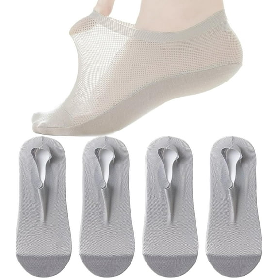 Zeanaturals Ultra Thin Liner Non Slip No Show Socks, No Show Socks Women Men, Soft Breathable Ice Silk Sock