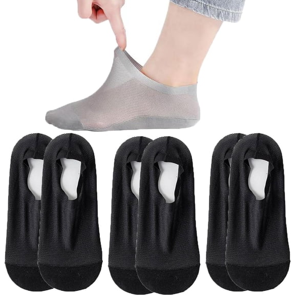 Zeanaturals Ultra Thin Liner Non Slip No Show Socks, Womens Men Soft Breathable Ice Silk Sock oft Lightweight No Show Sock