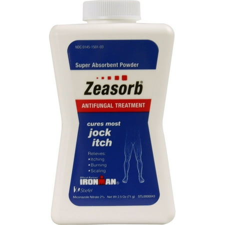 Zeasorb-AF Super Absorbent Antifungal Treatment Powder for Jock Itch 2.5 oz (Pack of 2)