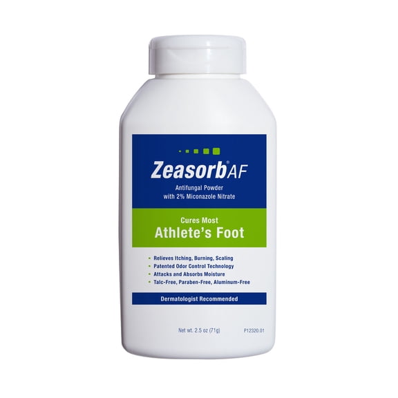 Zeasorb Super Absorbent Foot & Body Powder with Odor Control, 2.5oz