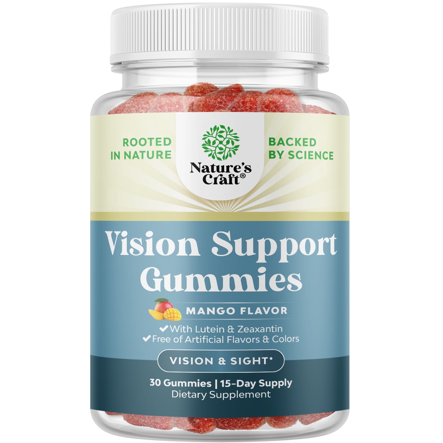 Zeaxanthin & Lutein Gummies Eye Vitamins for Vision, Blue Light