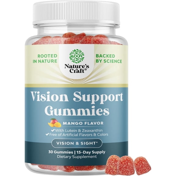 Zeaxanthin Plus Lutein Gummies for Adults - Potent Lutein Eye Vitamins for Vision and Blue Light Protection - Daily Gummy Lutein Eye Health Supplements for Adults Dry Eyes and Eye Strain Support