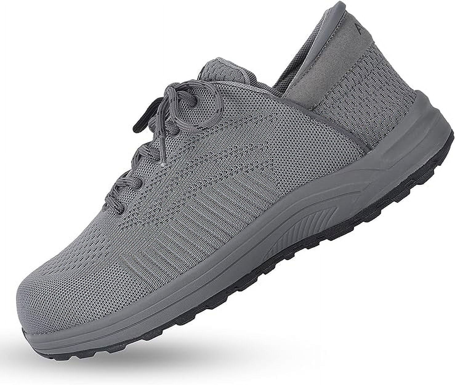ZEBA 11.5 Mens Slip On Hands Free Slip On Sneakers Wide Gray ZEBA 11.5 Men main image 4
