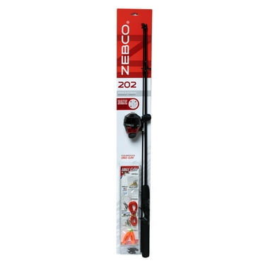 Zebco 202 5 ft 6 in ML Freshwater Spincast Rod and Reel Combo with Eagle Claw Tackle