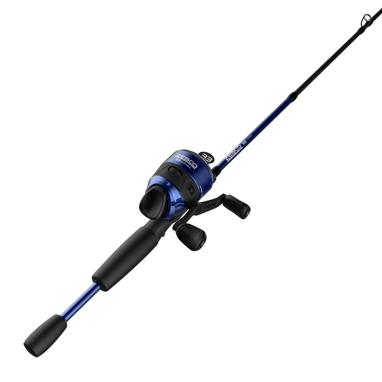 超美品❗️infinite❤️Trad RC llic Blue Zebco 33 CustomZ Spincast Reel and Fishing Rod Combo, 6' Z-Glass