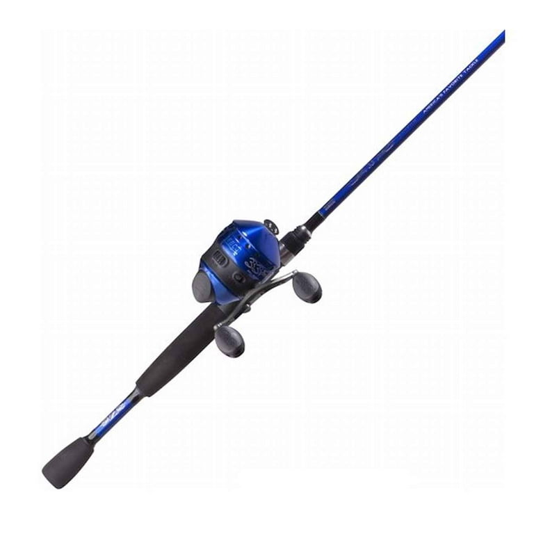 Zebco 33 CustomZ Spincast Reel and Fishing Rod Combo, 6-Foot 2-Piece  Fiberglass Rod with EVA Handle, QuickSet Anti-Reverse Fishing Reel with  Bite Alert, Blue 