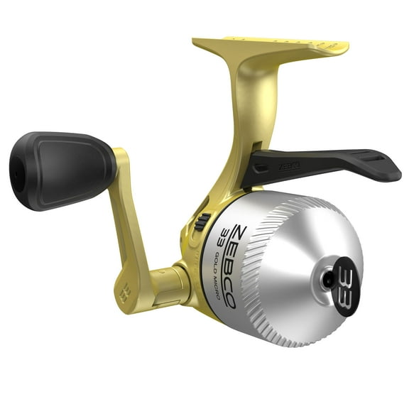 Zebco 33 Gold Micro Trigger Spincast Fishing Reel, Size 10 Reel, Silver/Gold