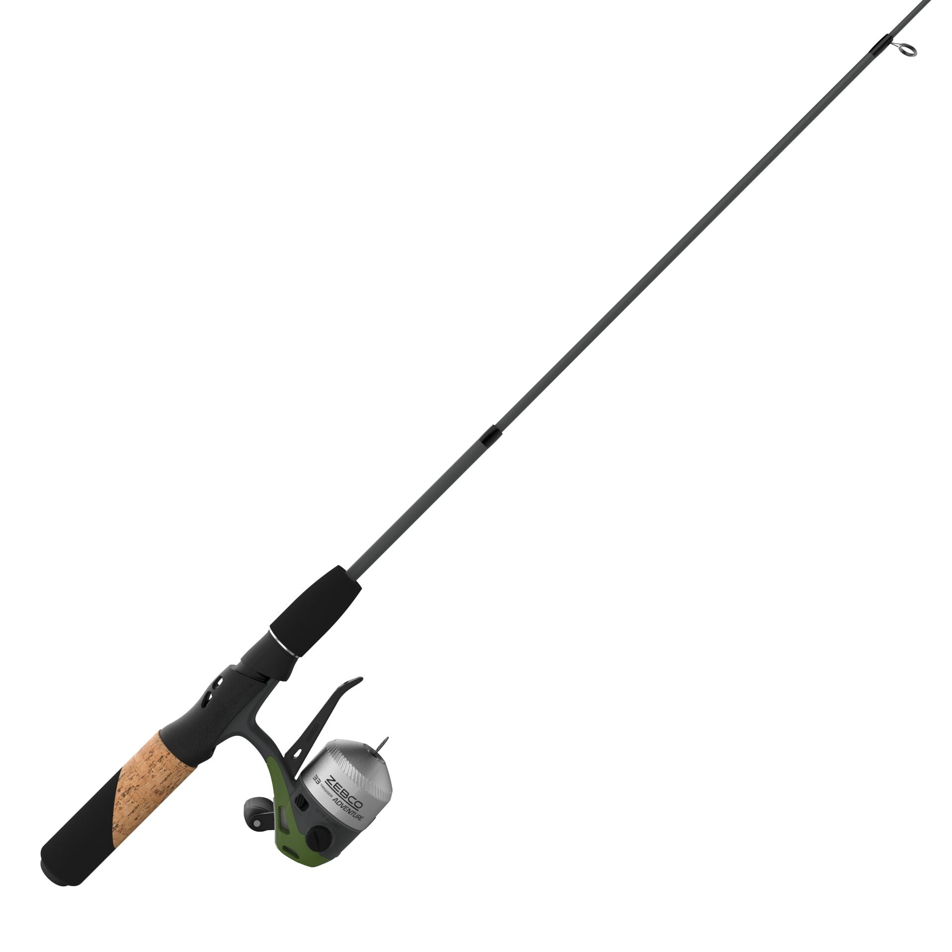 Zebco 33 Micro Adventure Trigger Spincast Reel and Fishing Rod
