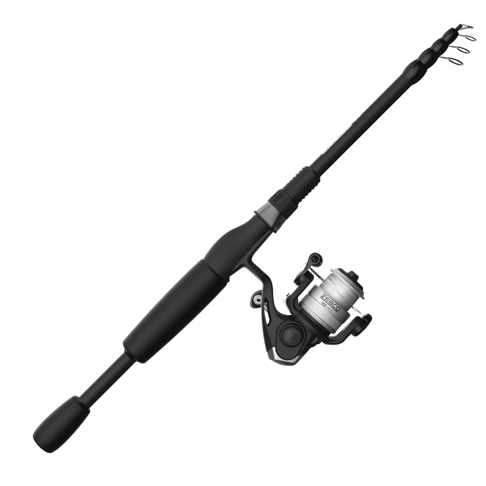 Zebco 33 Micro Spinning Reel and Telescopic Fishing Rod Combo, Extendable  19-Inch to 5-Foot Telescopic Fishing Pole with ComfortGrip Rod Handle